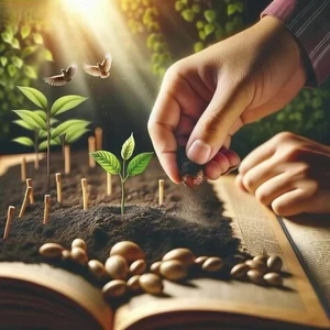 Seed Planting on Book