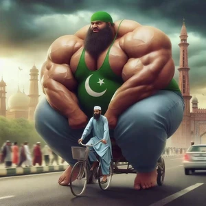 Giant on Rickshaw Ride