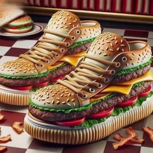 Animated Burger Sneakers