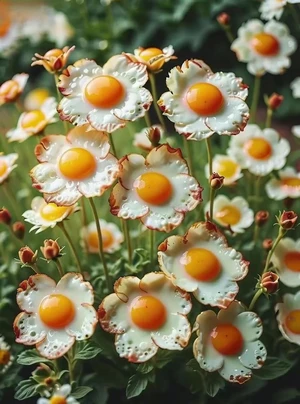 Egg - Flower Garden Scene
