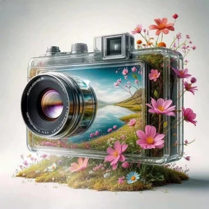 Floral Camera Artwork