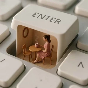 Enter Key Cafe Scene