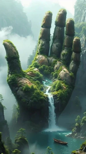 Moving Stone Hand Scene