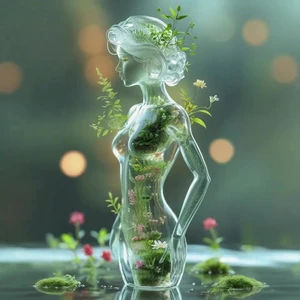 Moving Nature - Glass Figure