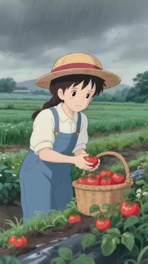 Tomato Harvest in Drizzle